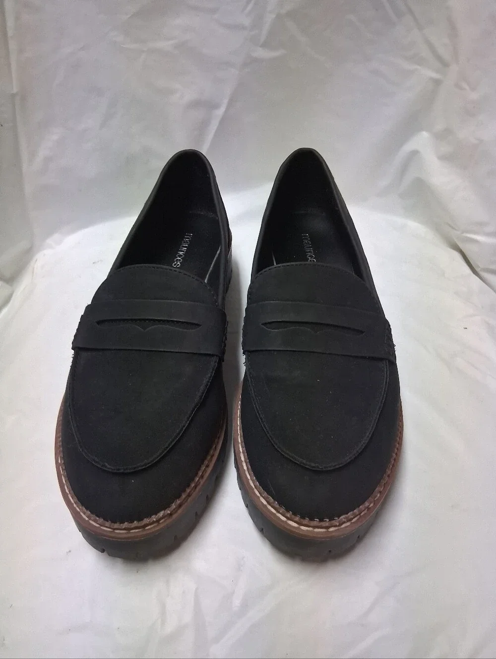 Maurices Women's Black Penny Loafers with Lug Sole Size 9 Preowned